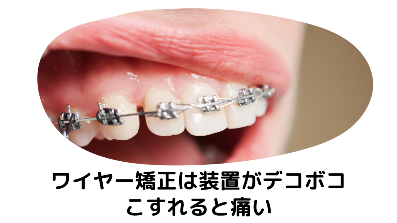 ワイヤー矯正は装置がデコボコでこすれると痛い